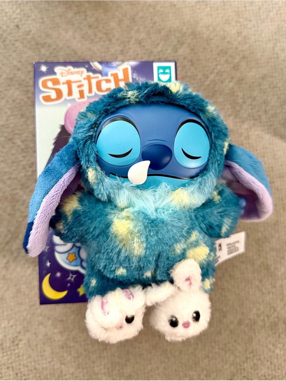 Disney stitch sleepy stars plush keychain